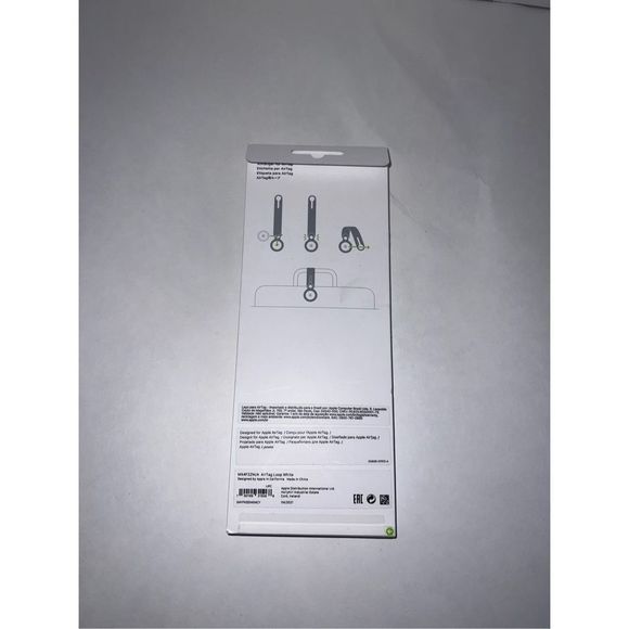 Apple MX4F2ZM/A White Lightweight Portable Matte Air Tag Loop - Picture 2 of 2